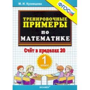 Тренировочные примеры по математике. Счёт в пределах 20. 1 класс. ФГОС