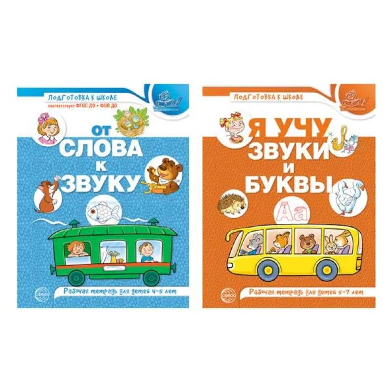 Комплект из 2-х рабочих тетрадей по обучению грамоте детей 4-7 лет Комплект из 2-х рабочих тетрадей по обучению грамоте детей 4-7 лет