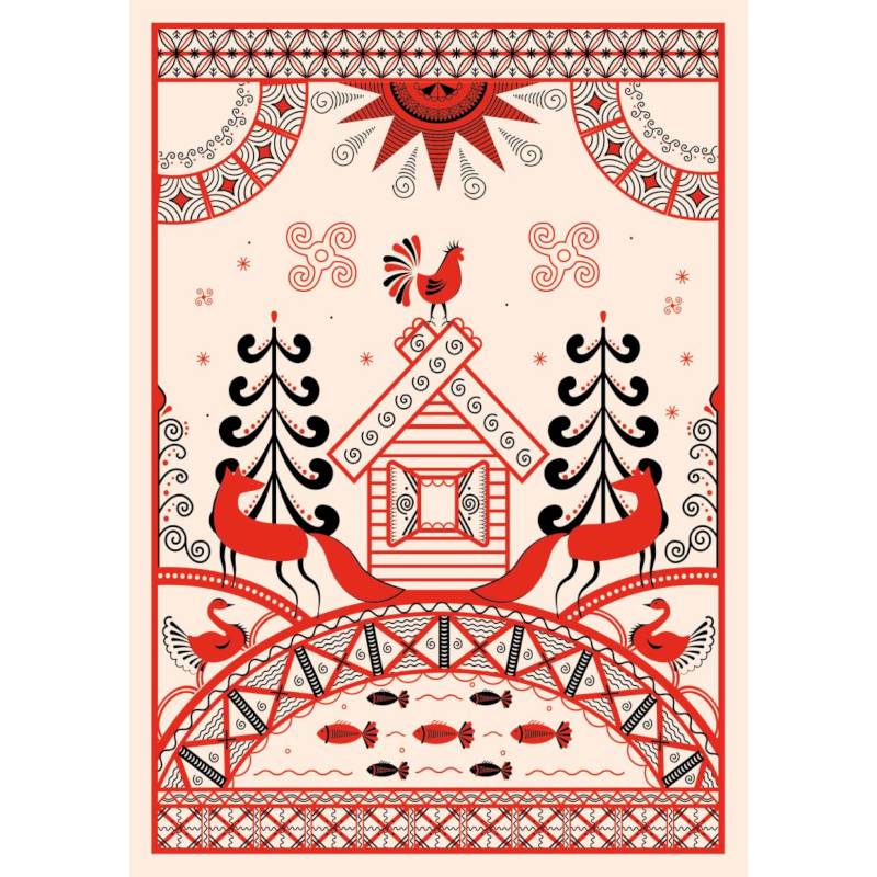 Блокнот Жили-были. Мезенская роспись. «Лиса». (формат А5)