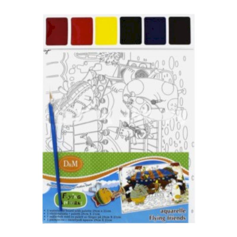 Набор для раскраш.акварелью 'Flying friends'