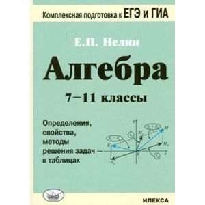 Алгебра. 7-11 классы. Определения, свойства, методики решения задач - в таблицах