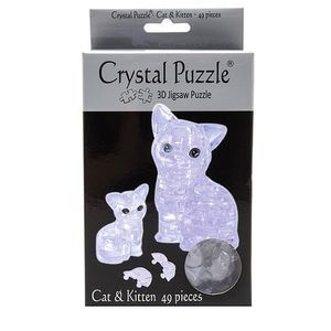 3D головоломка Кошка серебристая (90126)