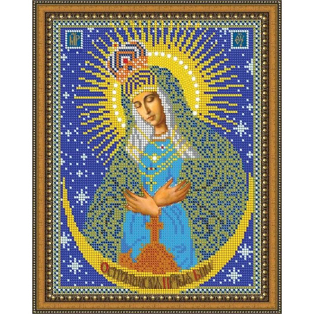 Набор для вышивания бисером 8419 «Пресвятая Богородица Остробрамская» бисер Чехия 19x24 см
