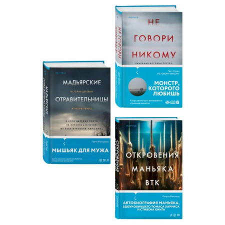 Зарубежный детектив, книга Комплект Tok. True Crime Story (Не говори никому + Откровения маньяка BTK + Мадьярские отравительницы) купить по скидке