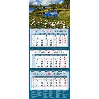 Календарь квартальный на 2022 год 'Родные просторы' (14248)