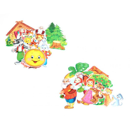 Аппликации и лепка, книга Вырубные фигуры А4. Русские сказки (комплект) купить по скидке