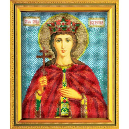 «Светлица» набор для вышивания бисером 8706М «Св. Екатерина» бисер Чехия 12x16 см